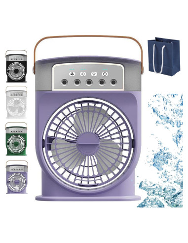 Ventilador Portátil Aqua Freeze 4-En-1 con Enfriamiento por Hielo