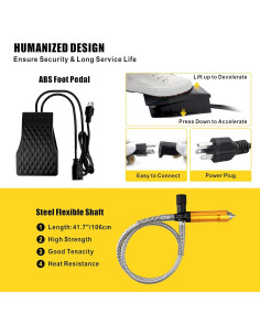 Herramienta Rotativa Eléctrica ATOLS 1000W Eje Flexible 30000 RPM 2