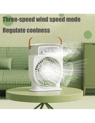 Ventilador Portátil Aqua Freeze 4-En-1 con Enfriamiento por Hielo