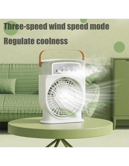 Ventilador Portátil Aqua Freeze 4-En-1 con Enfriamiento por Hielo