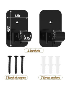 Soportes autoadhesivos 3M para varillas de cortina 2 piezas negro 2