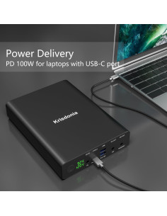 Banco de Energía Krisdonia 100W 64000mAh USB-C PD Carga Rápida 2