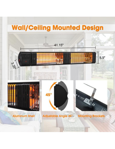 Calentador de Patio Infrarrojo ThermoMate EIH3000B 3000W