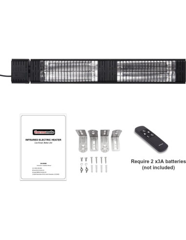 Calentador de Patio Infrarrojo ThermoMate EIH3000B 3000W