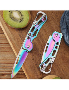 Cuchillos de Bolsillo Plegables WWZJ Multicolor 2 Piezas 15.19 cm 2