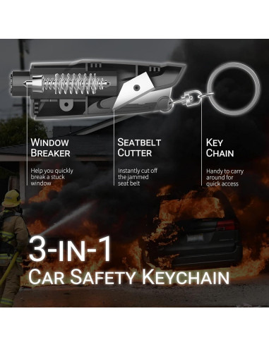 Martillo de Seguridad SINSEN 3 en 1 - Cortador y Rompedor