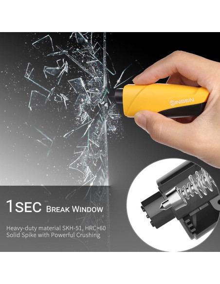 Martillo de Seguridad SINSEN 3 en 1 - Cortador y Rompedor