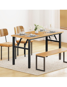 Escritorio Plegable SDHYL 120BB 120x60 cm Roble y Negro 2