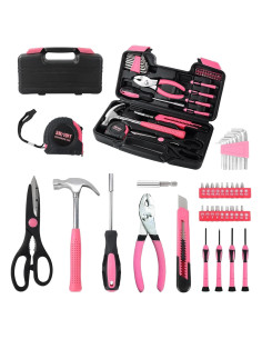 Juego de Herramientas Wrenzo 39 Piezas Rosa para el Hogar