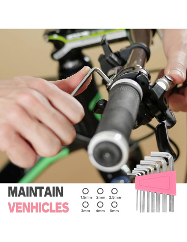 Juego de Herramientas Wrenzo 39 Piezas Rosa para el Hogar