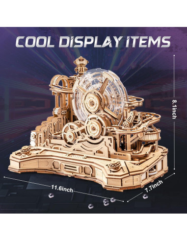 Rompecabezas 3D ROKR Máquina de Pinball DIY - Juguete de Madera