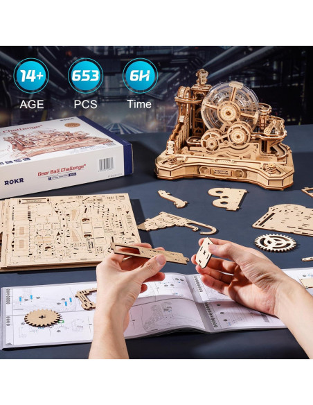 Rompecabezas 3D ROKR Máquina de Pinball DIY - Juguete de Madera Rompecabezas 3D ROKR Máquina de Pinball DIY - Juguete de Madera