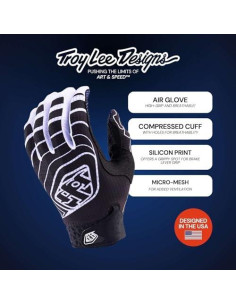 Guante Troy Lee Designs Air Negro Pequeño para Ciclismo MX 2