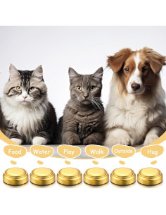 Juego de 6 Botones de Comunicación para Perros VioraWhite 2