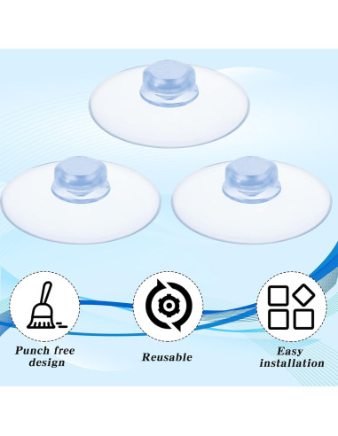 Ventosas Transparentes HJZHII 20mm 50 Pcs Reutilizables