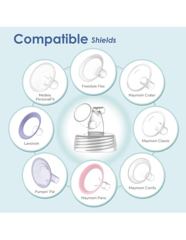 Flange de 13 mm Maymom para bomba Spectra S1/S2 - Doble extracción