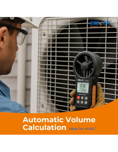 Anemómetro Digital Elitech ANE-200W Bluetooth, Medición de Viento y Temperatura