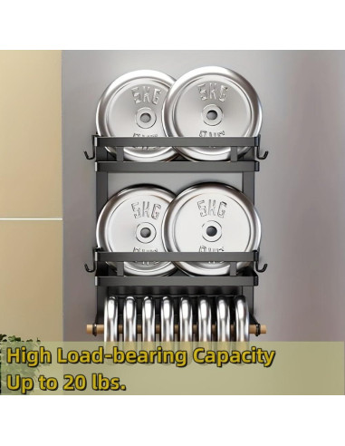 Estante Magnético para Especias PTAEXCEL Negro 37.1x30x11.7 cm