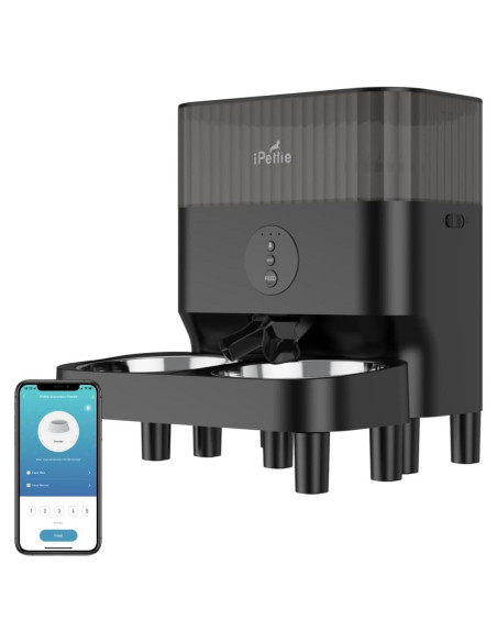 Alimentador Automático WiFi iPettie W5 para 2 Mascotas 5L