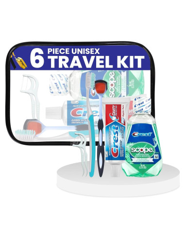 Kit de Cuidado Oral de Viaje Trektote - 6 Piezas Aprobado TSA