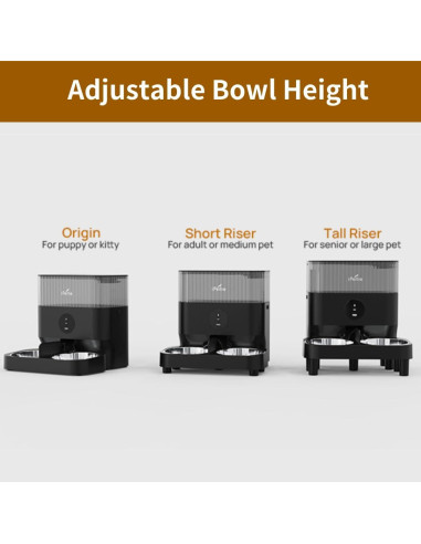 Alimentador Automático WiFi iPettie W5 para 2 Mascotas 5L