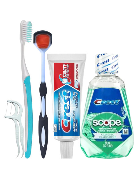 Kit de Cuidado Oral de Viaje Trektote - 6 Piezas Aprobado TSA