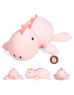 Dinosaurio de Peluche Ponderado Rosa 53 cm 1.59 kg - E-Tech