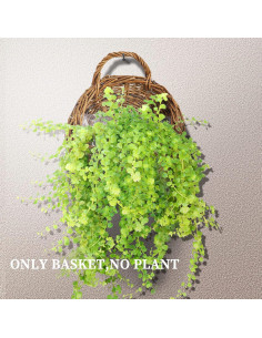 Cesta Colgante Tejida a Mano Swiftrans Mimbre Natural 30.99cm 2