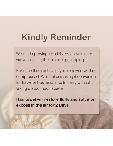 Gorros de Toalla de Microfibra Jseng para Mujeres - 2 Unidades