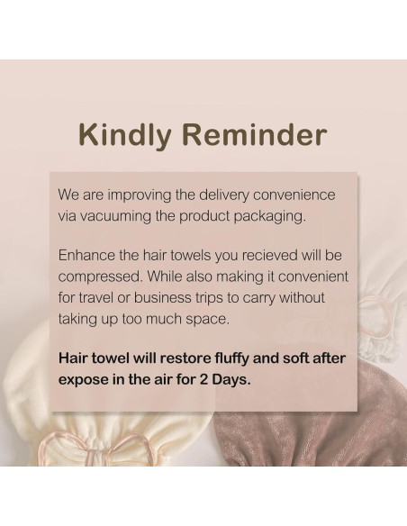 Gorros de Toalla de Microfibra Jseng para Mujeres - 2 Unidades