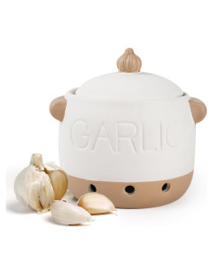 Conservador de Ajo Cerámica Zaposcca 1.54 kg Blanco
