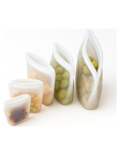 Bolsas de Almacenamiento de Silicona Reutilizables 5 Pzs 200-4000ml