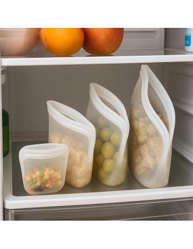 Bolsas de Almacenamiento de Silicona Reutilizables 5 Pzs 200-4000ml