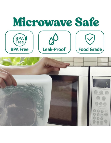 Bolsas de Almacenamiento de Silicona Reutilizables 5 Pzs 200-4000ml Bolsas de Almacenamiento de Silicona Reutilizables 5 Pzs 200-4000ml