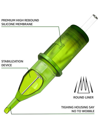 Agujas de Tatuaje Desechables YABA 50pcs Variadas 3RL-11RL