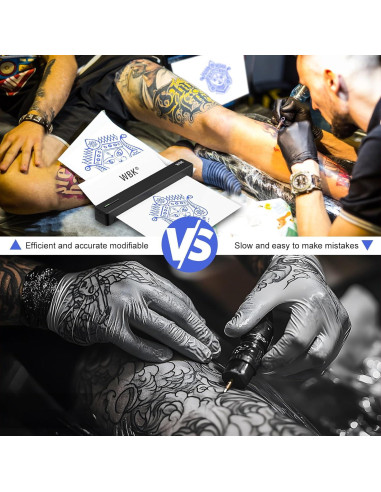 Impresora de Plantillas de Tatuaje WBK Portátil Inalámbrica 0.5kg