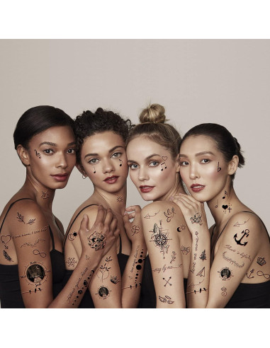 60 Hojas de Tatuajes Temporales Metuu - Diseños Celestiales y Naturales