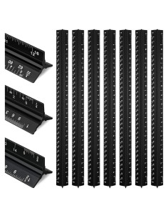 Juego de 10 Reglas Triangulares Macarrie 30.48 cm Aluminio