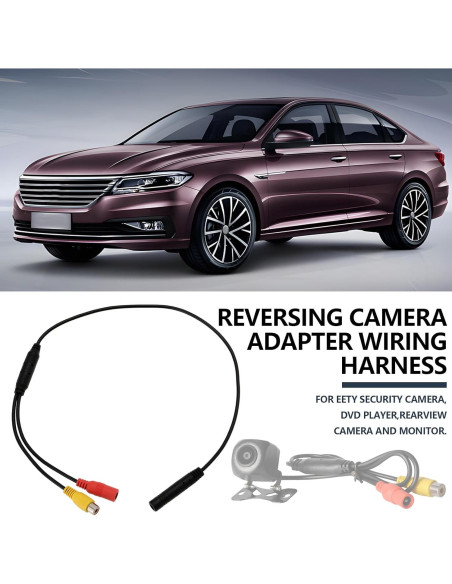 Cable Adaptador de Cámara de Reversa OTOTEC 55.5cm 4-Pin a RCA