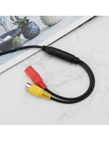 Cable Adaptador de Cámara de Reversa OTOTEC 55.5cm 4-Pin a RCA