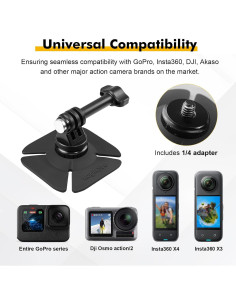 Soporte Adhesivo para Cámara de Casco MagitcSee - Compatible GoPro, Insta360, DJI 2