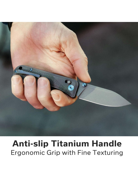Cuchillo Plegable WeKnife Bougie Banter Titanio 7.39cm Gris