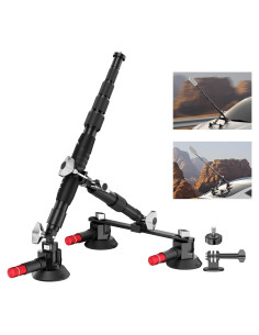 Soporte para automóvil EMART con triple ventosa y adaptador para cámara