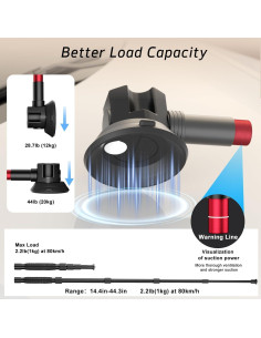 Soporte para automóvil EMART con triple ventosa y adaptador para cámara 2