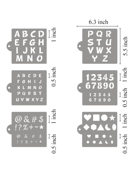 Plantillas de Letras y Números XANGEY para Decorar Galletas