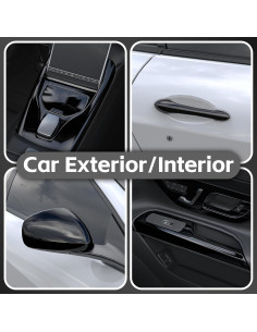 Vinilo Adhesivo Brillante Negro Lypumso 0.3m x 3m Sin Burbujas 2