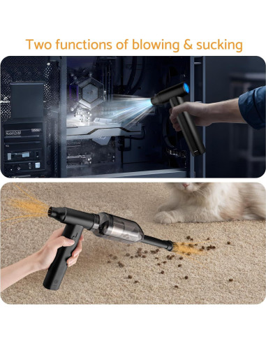 Soplador y Aspiradora Eléctrico Maxetodo GK108, 2-en-1, 8000mAh