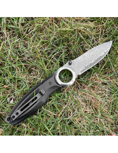 Cuchillo Plegable ALBATROSS DM, Hoja Acero Damasco 7.62 cm