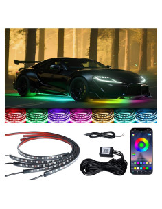 Tiras de Luz Underglow RGB Ligrel - Kit de 4PCS con 252 LEDs