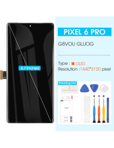Reemplazo Pantalla LCD Google Pixel 6 Pro 5G 6.7" con Kit 2
